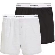 Spodenki damskie - Calvin Klein 2 pary bokserek slim fit Bokserki (szorty) Mężczyźni, Czarny/Szary, L - miniaturka - grafika 1