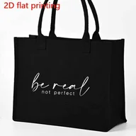 Torebki damskie - TEMU Torba Tote z Nadrukiem "" - Czarno-Biała, Duża Pojemność z Stałym Paskiem na Ramię do Codziennego Użytku/Podróży, dla Nastolatków - miniaturka - grafika 1