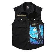Garnitury - Brandit Męska kamizelka Iron Maiden Vintage Shirt Sleeveless FOTD, czarny, 6XL - miniaturka - grafika 1
