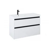 Szafki łazienkowe - ROCA A852058806 Zestaw meblowy unik GAP PRO 100 cm, wersja lewa Biały połysk - miniaturka - grafika 1