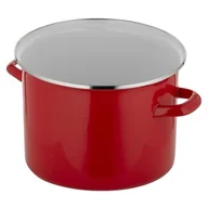 Garnki - Garnek FLORINA Prosty Gładki 16 cm Czerwony - miniaturka - grafika 1