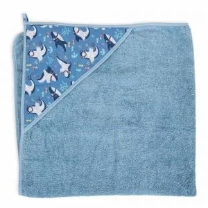 Ceba Ceba Okrycie kąpielowe Line Shark 100x100cm | PONAD 10 TYŚ PRODUKTÓW W ATRAKCYJNYCH CENACH | SZYBKA - Okrycia kąpielowe dla dzieci - miniaturka - grafika 1