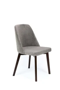 Flavio 1 krzesło tapicerowane szare nogi orzech - Krzesła - miniaturka - grafika 1