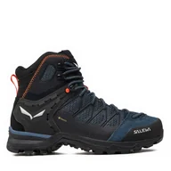 Buty trekkingowe męskie - Trekkingi Salewa Ms Mnt Trainer Lite Mid Gtx GORE-TEX 61359-8769 Granatowy - miniaturka - grafika 1