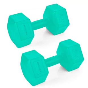Spokey, Zestaw hantli 2x5 kg TQ, Monster, zielony - Hantle i ciężarki - miniaturka - grafika 1