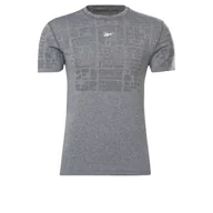Koszulki męskie - Męska Koszulka REEBOK UBF MYOKNIT TEE GJ5720 – Szary - miniaturka - grafika 1