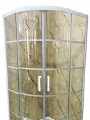 Kabiny prysznicowe - Szklana kabina prysznicowa biała LOFT w duże szprosy 90x90 - miniaturka - grafika 1