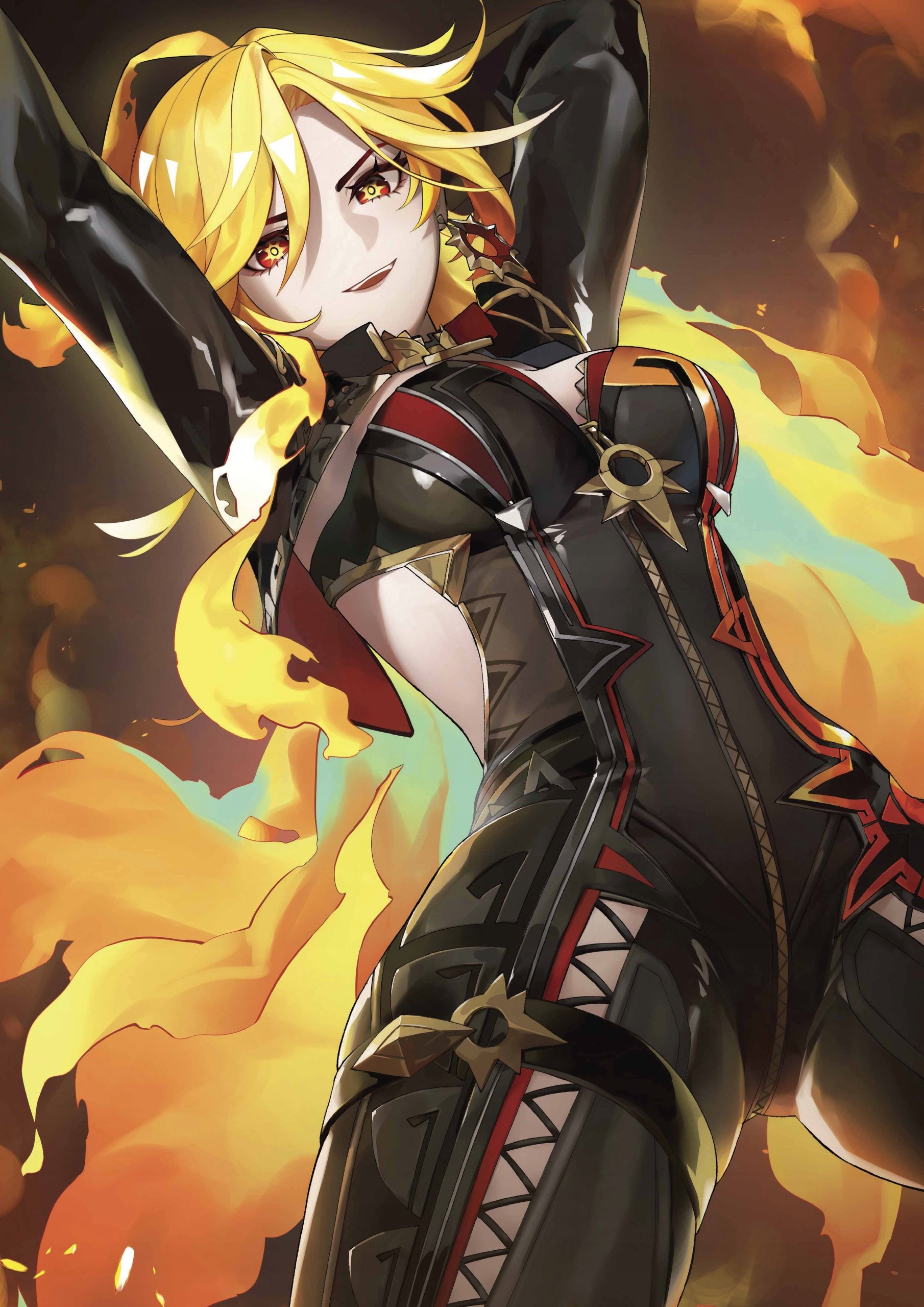 Plakat A3 Genshin Impact Anime Gra Mavuika