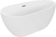Wanny - Mexen Eos wanna wolnostojąca 170 x 75 cm, biała, przelew miedź szczotkowana - 52471707500-65 - miniaturka - grafika 1