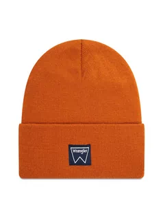 Czapki damskie - Wrangler Czapka Basic Beanie W0U0UHXT2 Pomarańczowy - grafika 1