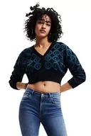 Swetry damskie - Desigual Sweter damski, zielony, M - miniaturka - grafika 1