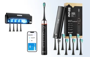 Szczoteczka soniczna do zębów z aplikacją, zestawem końcówek, etui oraz sterylizatorem UV S2+HD2 (czarna) - Szczoteczki elektryczne - miniaturka - grafika 7
