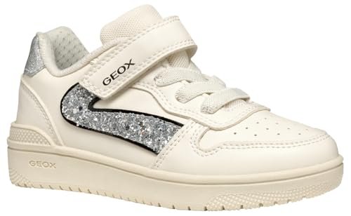Geox J Washiba Girl A dziewczęce sneakersy, srebrny, 30 EU
