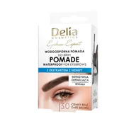Pomada do brwi - Delia Cosmetics Eyebrow Expert wodoodporna pomada do brwi 3.0 Ciemny Brąz 7 g - miniaturka - grafika 1