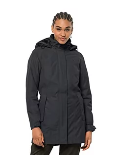 Płaszcze damskie - Jack Wolfskin Madison Avenue Coat płaszcz damski, szary, XS 1107732-6350001 - grafika 1