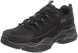 Skechers Męskie trampki D'Lites 4.0, Czarna skóra PU siatka czarna wykończenie, 44 EU - Trampki męskie - miniaturka - grafika 1