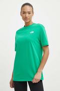 Koszulki sportowe damskie - The North Face t-shirt bawełniany W S/S Essential Oversize Tee damski kolor zielony NF0A87NQPO81 - miniaturka - grafika 1