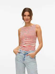 Vero Moda Top w kolorze biało-czerwonym - Koszulki i topy damskie - miniaturka - grafika 1
