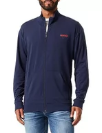 Kurtki męskie - BOSS Męska kurtka z zamkiem błyskawicznym Linked Loungewear, Dark Blue405, XL - miniaturka - grafika 1