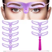 Pozostałe akcesoria do makijażu - Szablony Do Brwi Wielokrotnego Użytku, 8 Szt. - miniaturka - grafika 1