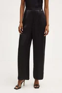 Spodnie damskie - Armani Exchange spodnie damskie kolor czarny proste high waist 6DYP19 YN3VZ - miniaturka - grafika 1