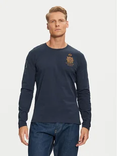 La Martina T-Shirt ZMRG30 JS342 Granatowy Regular Fit - Koszulki męskie - miniaturka - grafika 1