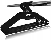 Wieszaki do szafy - Wieszaki Ubraniowe Obrotowe Czarne Na Odzież Karbowane Grube 25szt. - miniaturka - grafika 1