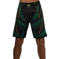 Spodnie sportowe męskie - Venum Fightshorts Spodenki MMA Matupa Black/Green/Gold - miniaturka - grafika 1