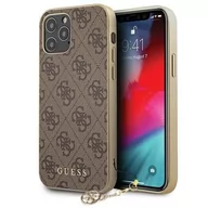 Etui i futerały do telefonów - Guess Etui 4G Charms Collection do iPhone 12 / iPhone 12 Pro, brązowe - miniaturka - grafika 1