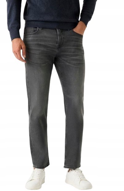 Guess Slim Jeansy Męskie Proste Szare Z Przetarciami 32 Gna