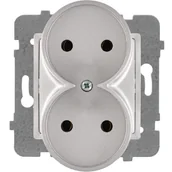 Gniazdka elektryczne - Gniazdo wtyczkowe podwójne bez uziemienia bez ramki rosa GP-2Q/M - miniaturka - grafika 1