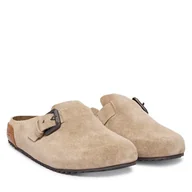 Klapki i japonki damskie - Klapki Pepe Jeans Corby Clog W PLS900001 Beżowy - miniaturka - grafika 1