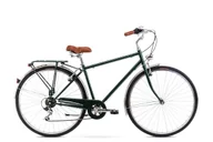 Rowery - Romet Rower miejski Vintage Eco M ciemnozielony 18 M - miniaturka - grafika 1