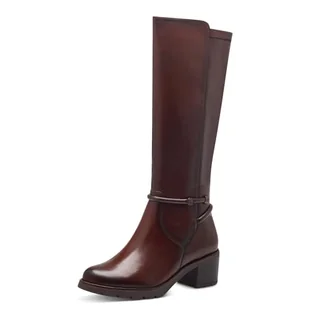 Tamaris Comfort damskie kozaki z długą cholewką z podszewką ze stretchControl i Duo-Tex, kasztan, 38 EU, chestnut, 38 EU - Kozaki damskie - miniaturka - grafika 1