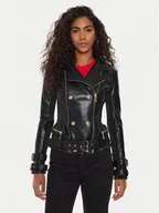 Kurtki damskie - Guess Kurtka skórzana W4YL33 K8S30 Czarny Regular Fit - miniaturka - grafika 1