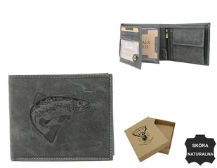 Duży portfel męski z nubukowej skóry naturalnej - Always Wild - Portfele - miniaturka - grafika 1