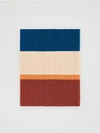 Apaszki i szaliki damskie - Reserved - Dzianinowy komin w prążek - beżowy - miniaturka - grafika 1