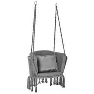 Fotele ogrodowe wiszące - Corciano Fotel wiszący gniazdko Cube antracytowy - miniaturka - grafika 1