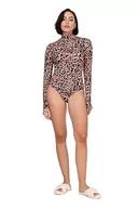 Body - Oh!Zuza Damskie body z golfem H41, panterka, rozmiar L, Leopard, L - miniaturka - grafika 1