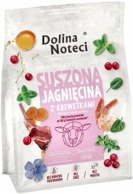 DOLINA NOTECI  dla psów małych ras SUSZONA JAGNIĘCINA Z KREWETKAMI 3KG