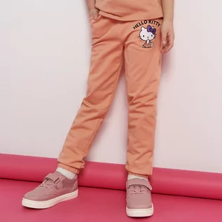 Spodnie i spodenki dla dziewczynek - Sinsay - Spodnie dresowe Hello Kitty - Różowy - grafika 1