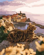 Malowanie po numerach - Artnapi 40x50cm Zestaw Do Malowania Po Numerach - Kot nad morzem - Na Drewnianej Ramie - miniaturka - grafika 1