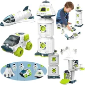 Samoloty i helikoptery - Zestaw Stacja Kosmiczna Wahadłowiec Łazik Figurki Astronautów dla dzieci 3+ - miniaturka - grafika 1
