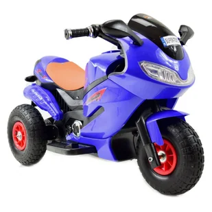 Import SUPER-TOYS SUPER-TOYS SUPER ŚCIGACZ MOTOR SPORT POMPOWANE KOŁA PILOT IMITACJA WYDECHU MIĘKKIE SIEDZENIE/HZBB1188  HZBB-1188-NIEBIESKI - Jeździki dla dzieci - miniaturka - grafika 1