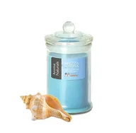 Świece - Świece od Aurora Dafne świeca zapachowa w szkle, wosk, jasnoniebieska, 6,1 x 6,1 x 11,7 cm - miniaturka - grafika 1