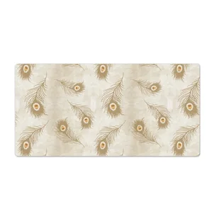 Ochronna podkładka Kompozycja piór pawia 120x60 cm - Podkładki na biurko - miniaturka - grafika 1