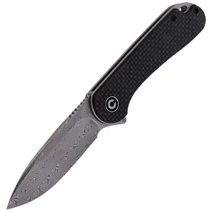Nóż składany CIVIVI Elementum Flipper Twill Carbon Fiber / Black G10, Damascus (C907DS) - Noże - miniaturka - grafika 7
