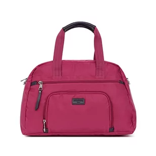 Hexagona Paryż 2 uchwyty kolekcja Matcha fuksja nylon-ręcznie przenoszone ramię mała torba na ramię torebka crossbody, fuksja, L: 38 x wys.: 26 x P: 15 cm - Torebki damskie - miniaturka - grafika 1
