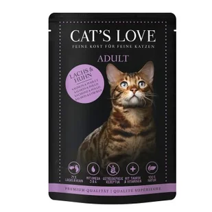 CAT'S LOVE mokra karma dla kota Adult w galaretce Łosoś i kurczak 12x85 g - Mokra karma dla kotów - miniaturka - grafika 1