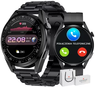 Giewont Vertex SmartCall GW450-1 Carbon/Carbon Silikon - Smartwatch - miniaturka - grafika 1